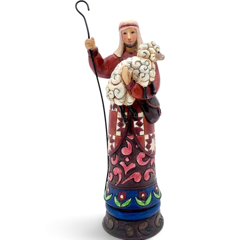 Jim Shore Love In A Mist Shepherd Lamb Nativity Figurine 2009 Heartwood Creek